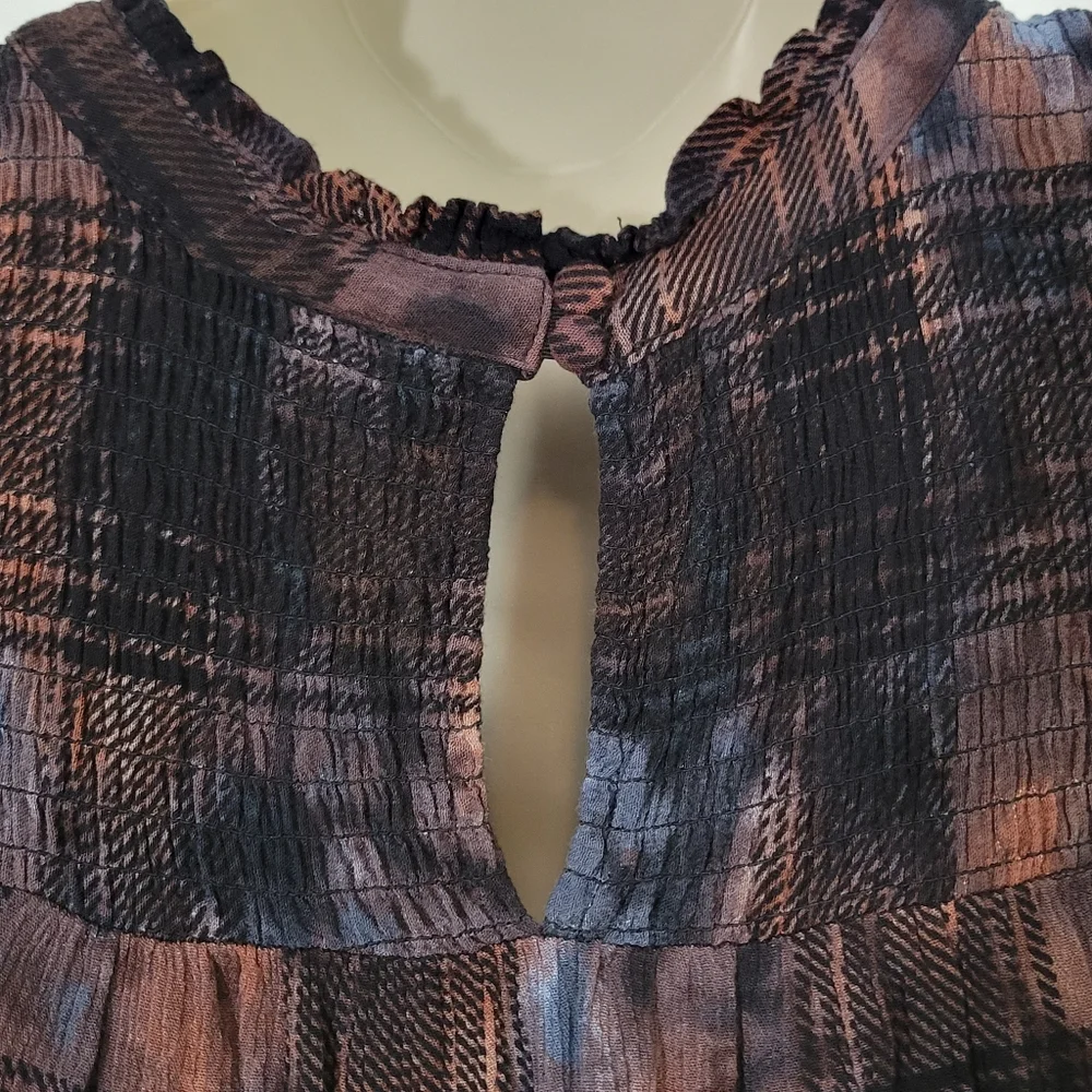 Torrid Crinkle Gauze Smocked Flutter Sleeve Top Plus Size 1x - Picture 9 of 10